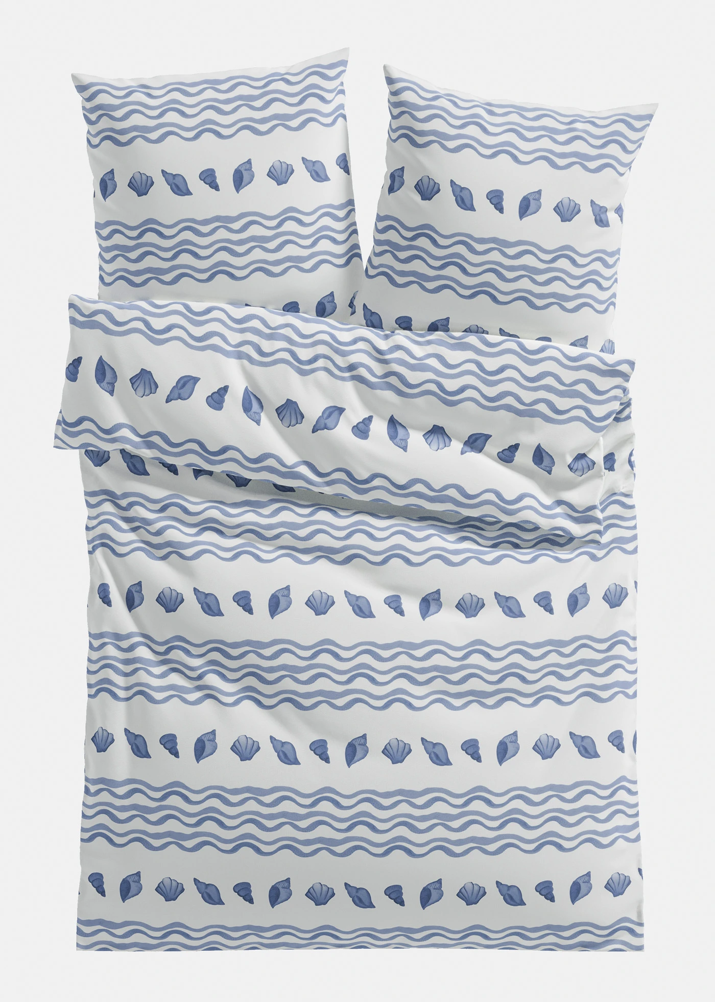 Linon dekbedovertrek • blauw/wit • bonprix online shop