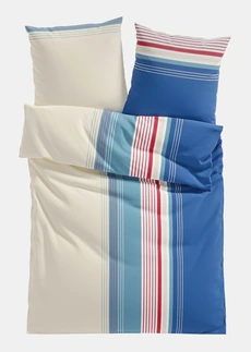 Parure de lit en linon • crème-bleu • Boutique bonprix