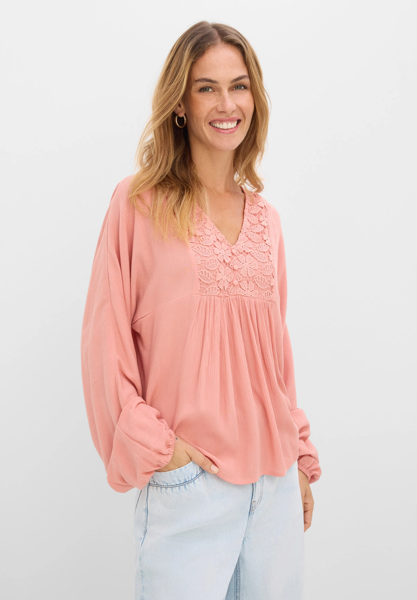 Tuniek van fijne viscose • poederbruin • bonprix online shop