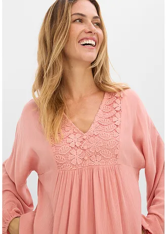 Tuniek van fijne viscose • poederbruin • bonprix online shop