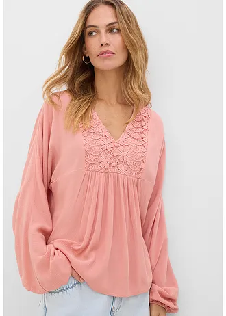 Tuniek van fijne viscose • poederbruin • bonprix online shop