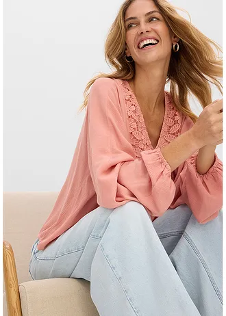 Tuniek van fijne viscose • poederbruin • bonprix online shop