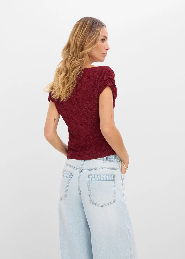 Kanten shirt • robijnrood • product-page.page-title-suffix