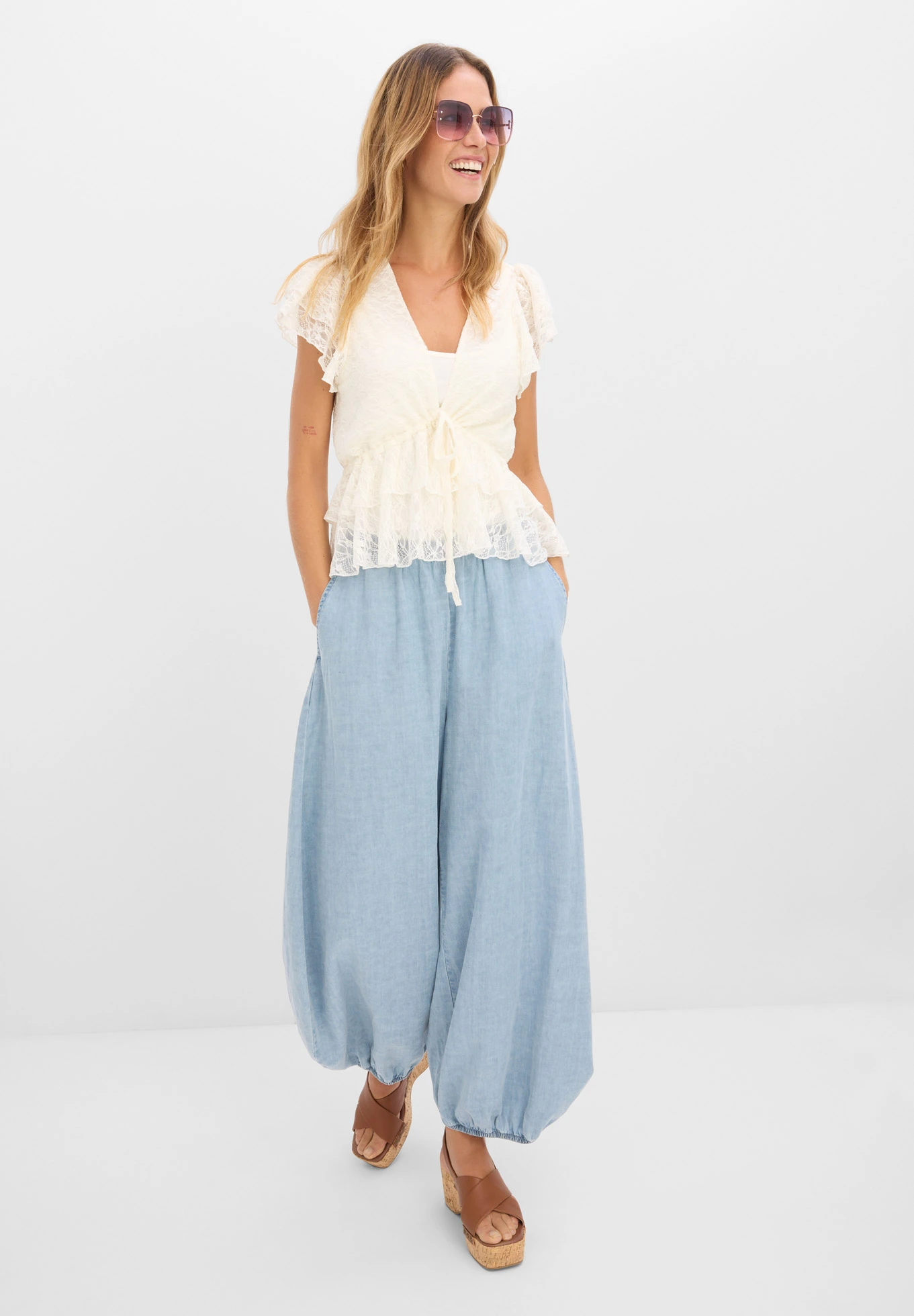 Kanten shirt • wolwit • bonprix online shop