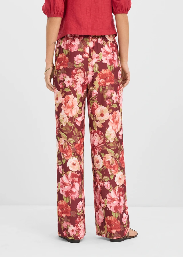 Marlene Dietrich broek • robijnrood gebloemd • product-page.page-title-suffix