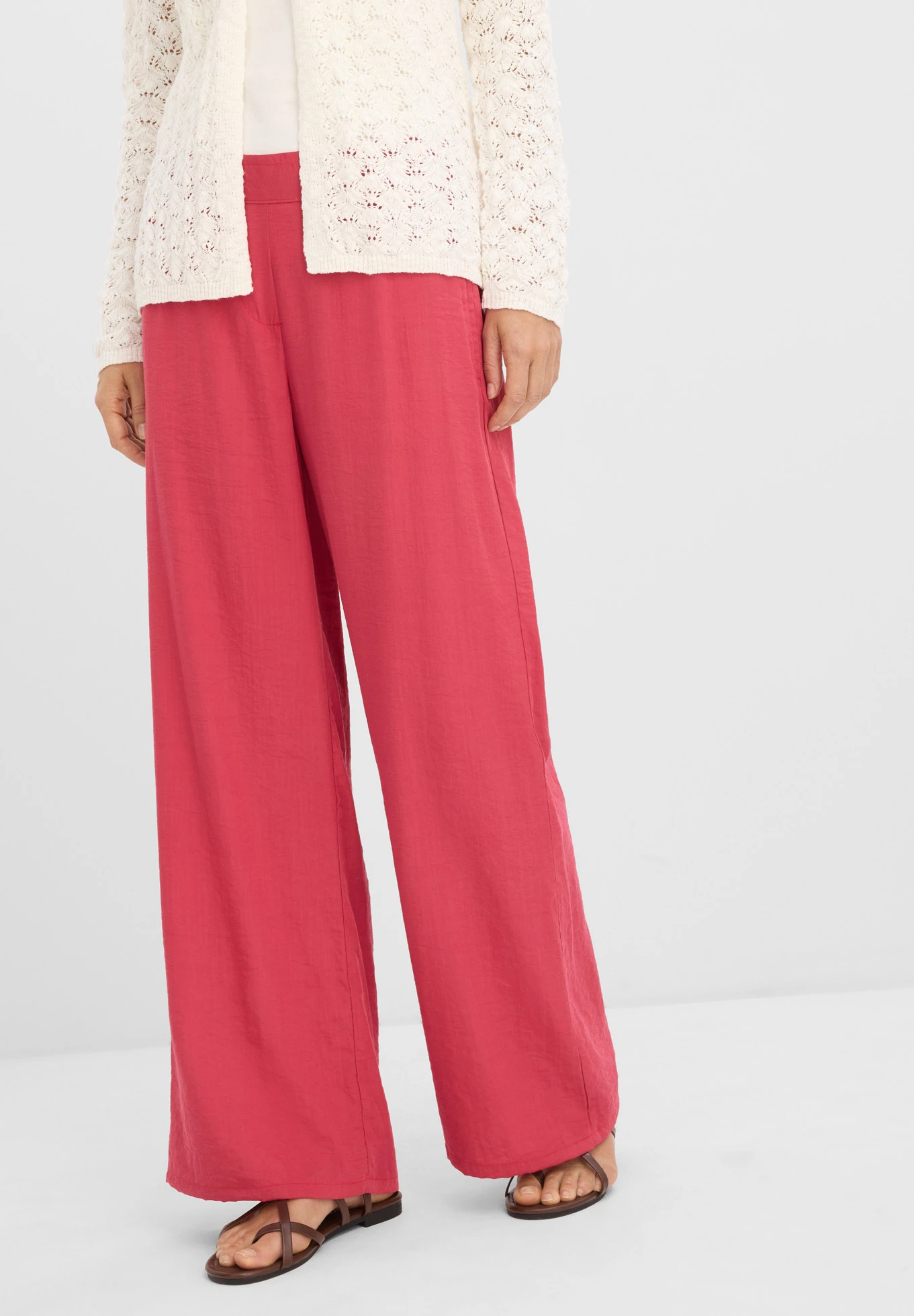 Pantalon palazzo • rouge cerise • Boutique bonprix