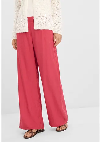 Pantalon palazzo, Couleur: rouge cerise