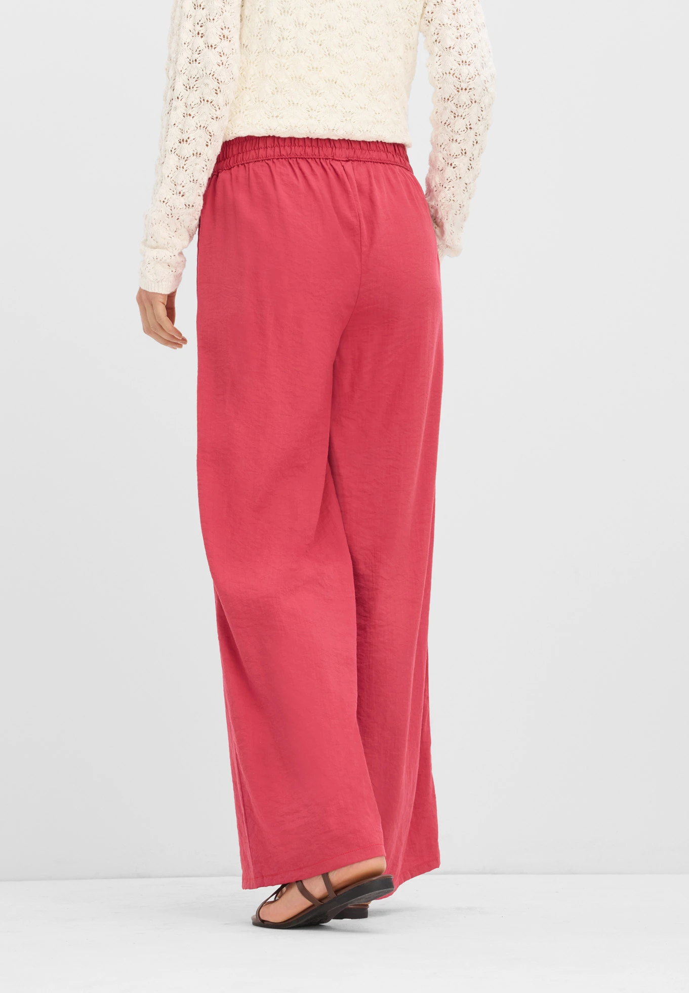 Palazzo broek van viscose mix • kersenrood • bonprix online shop