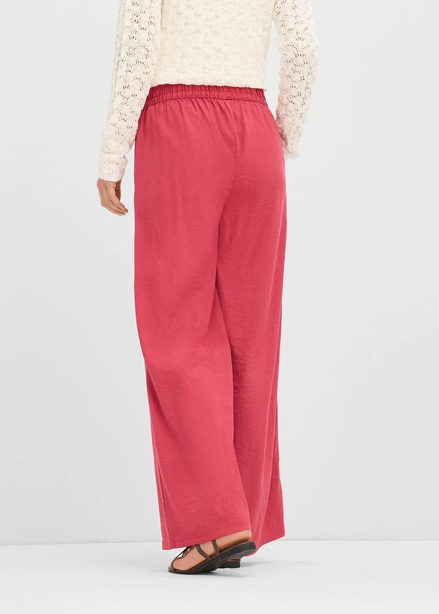 Palazzo broek van viscose mix • kersenrood • product-page.page-title-suffix