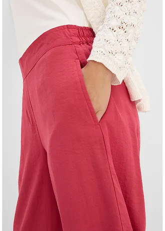 Palazzo broek van viscose mix • kersenrood • bonprix online shop