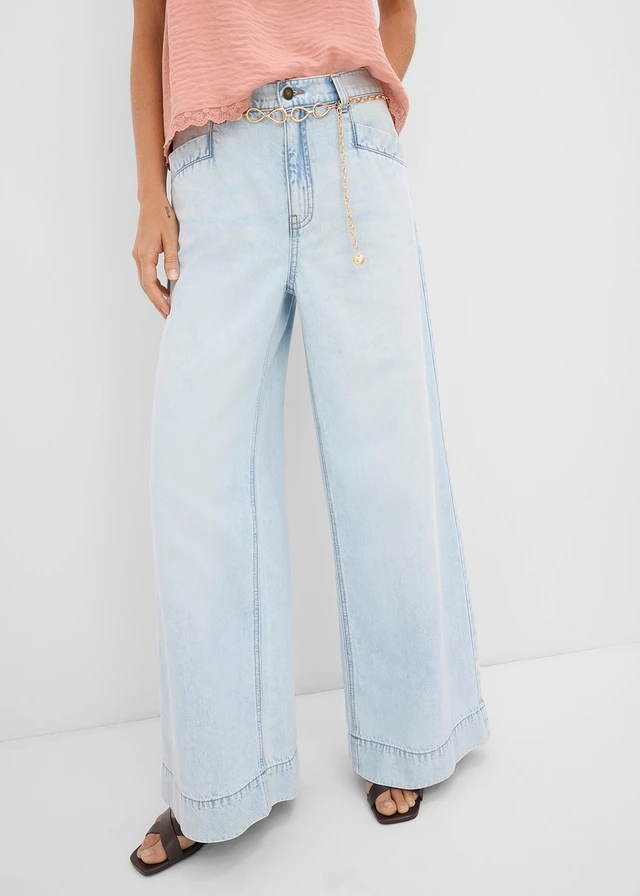 Jean large taille haute
