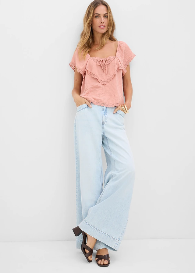 Jean large taille haute • bleu glacier denim used • product-page.page-title-suffix