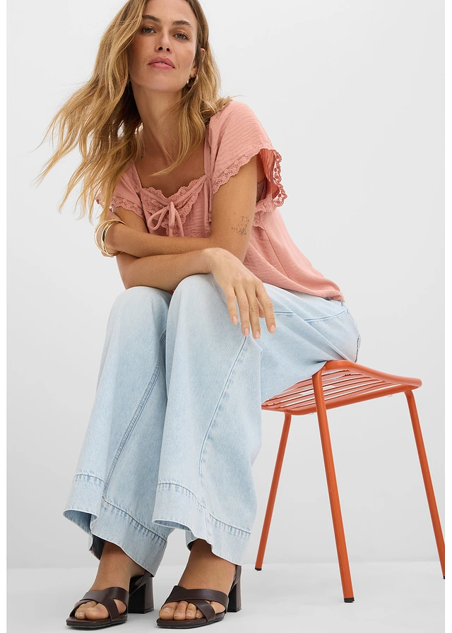 Jean large taille haute • bleu glacier denim used • product-page.page-title-suffix