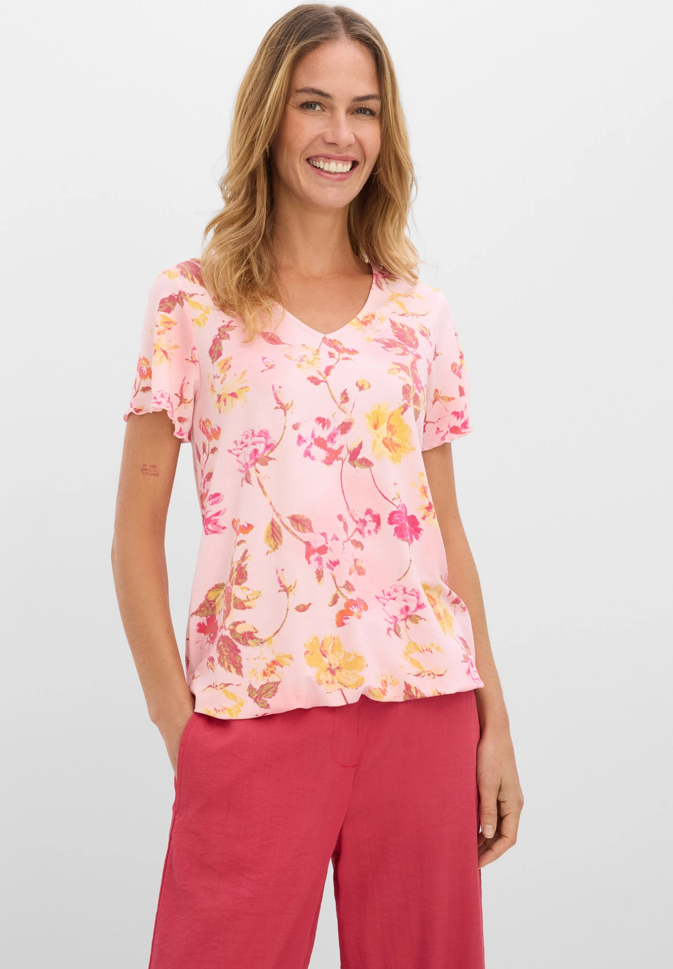 T-shirt à imprimé floral • rose floral • Boutique bonprix