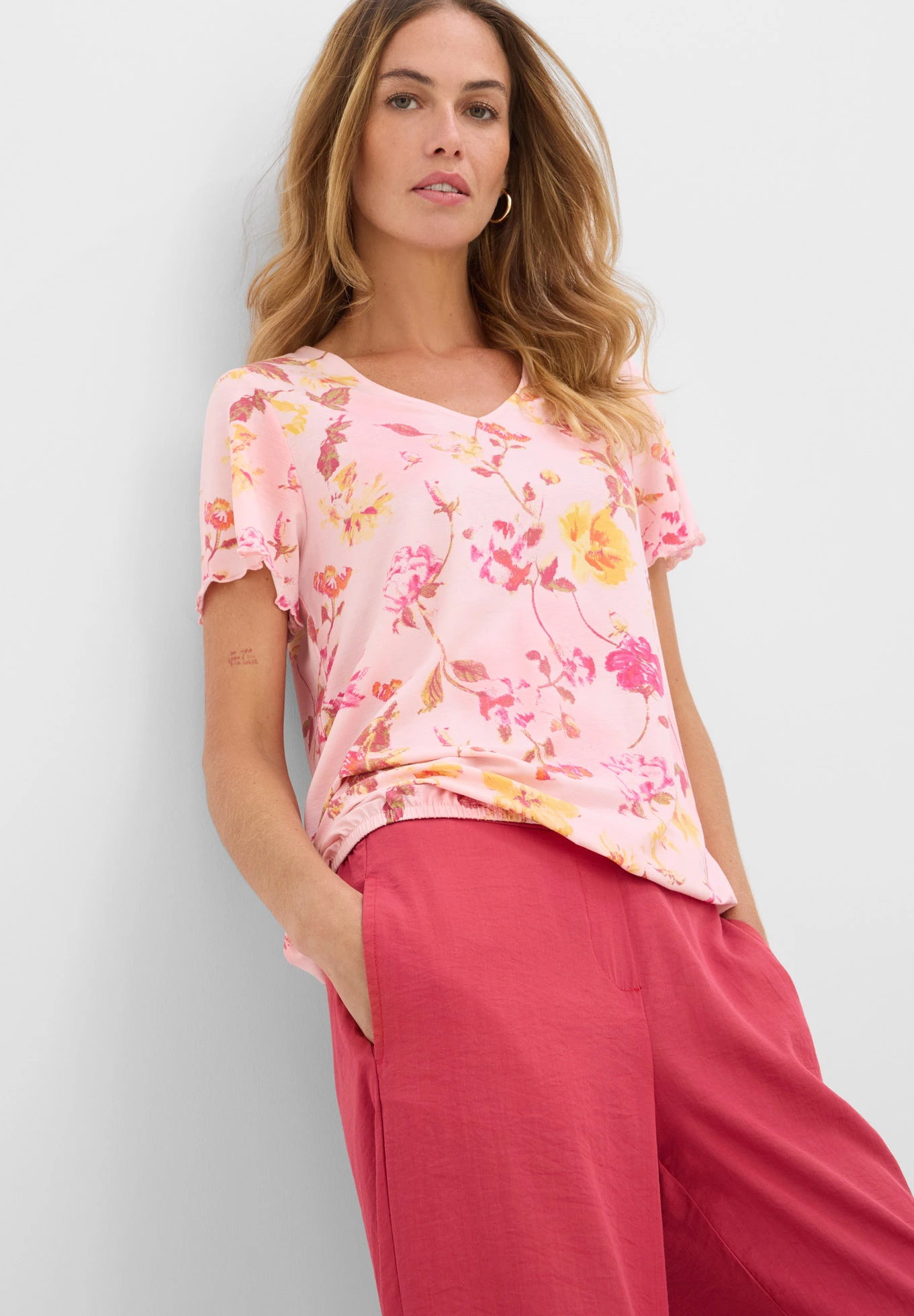 Shirt met bloemenprint • roze gebloemd • bonprix online shop