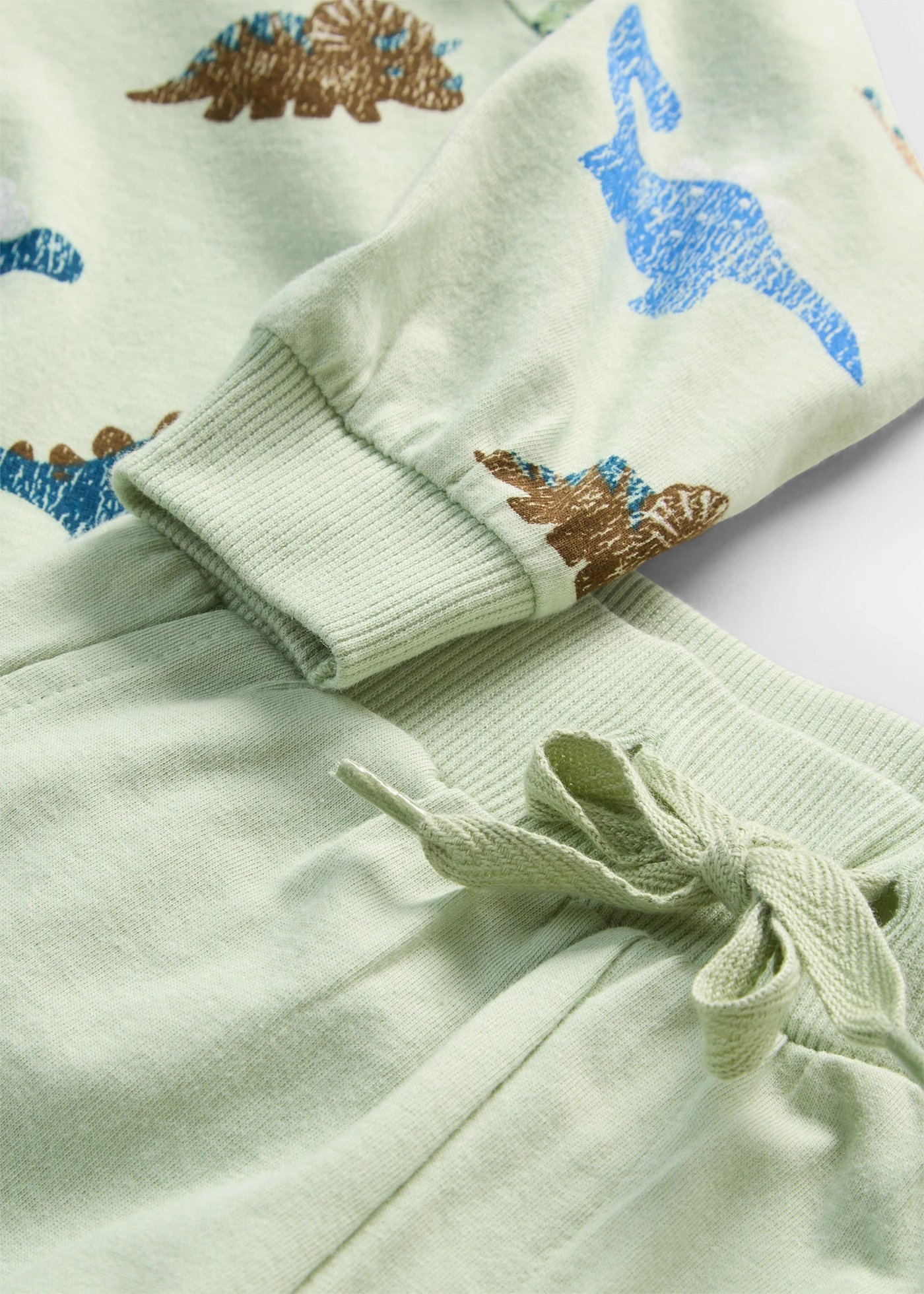 Bluza, T-shirt i spodnie dresowe z czystej bawełny organicznej (3 części) • zielony kremowy-beżowy trzcinowy-zielony piniowy-biel wełny-niebieski lodowcowy-ciemny niebieskozielony-zielono-oliwkowy • sklep bonprix