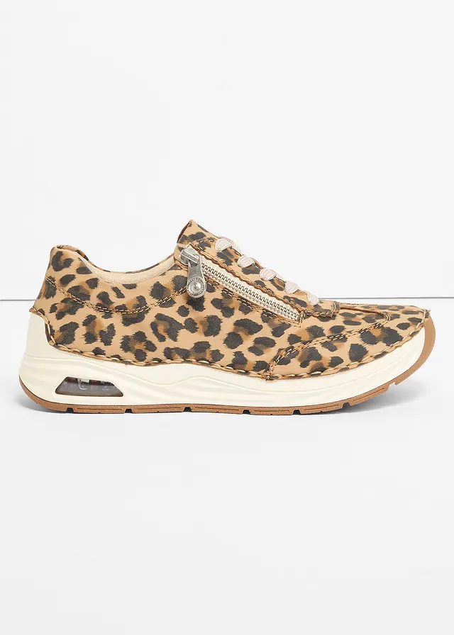 Sneakers van Rieker met een padded binnenzool • beige luipaardprint • bonprix online shop