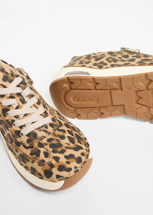 Sneakers confortables Rieker à première rembourrée • beige léopard • product-page.page-title-suffix