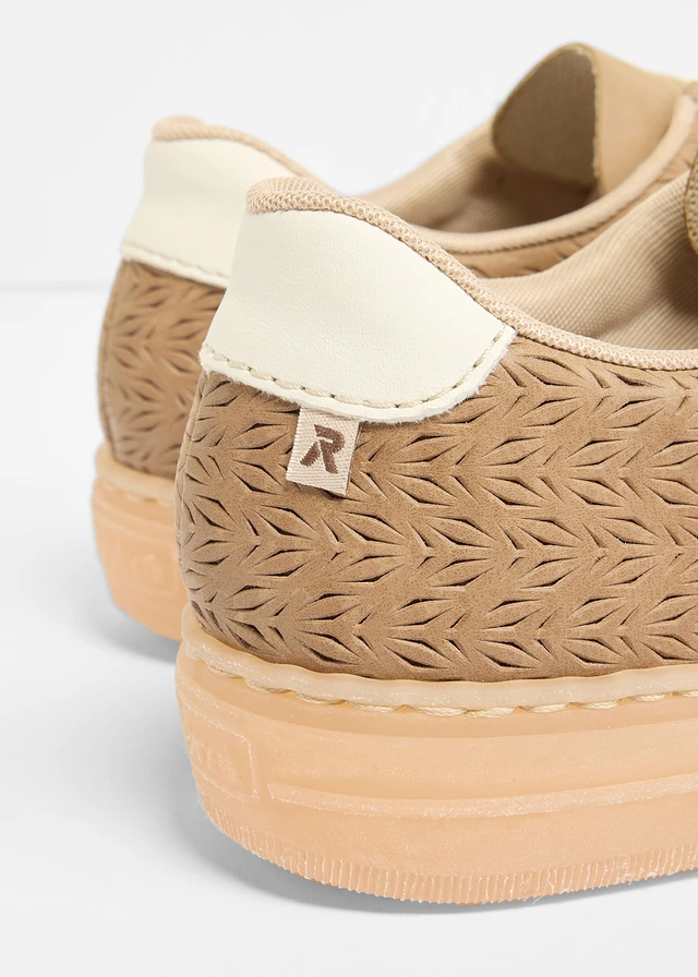 Leren sneakers van Rieker, Kleur: camel