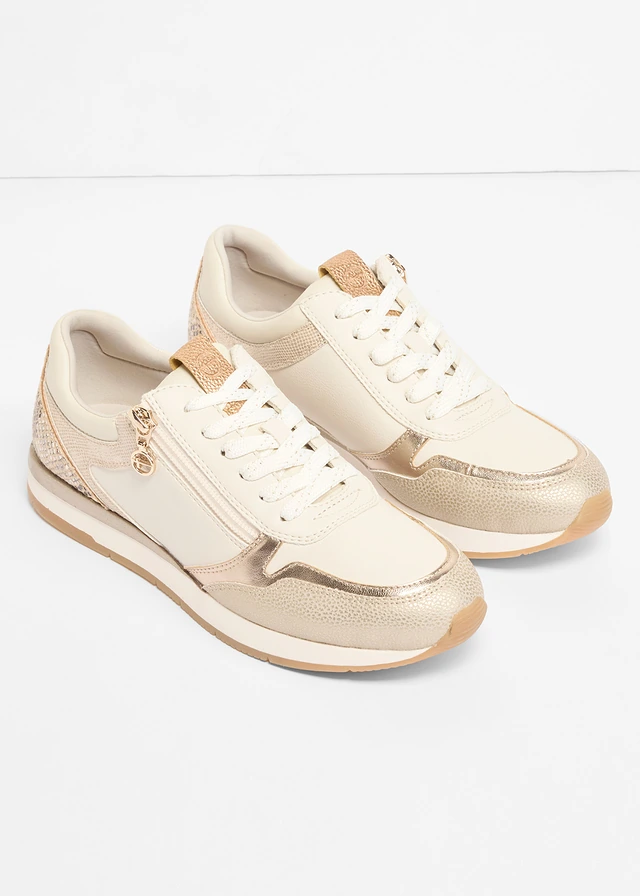 Tamaris sneakers met dierenprintdetails • beige slangenprint • product-page.page-title-suffix
