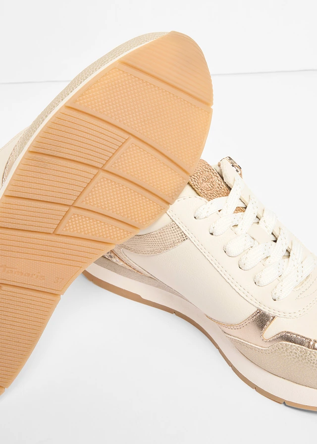 Tamaris sneakers met dierenprintdetails • beige slangenprint • product-page.page-title-suffix