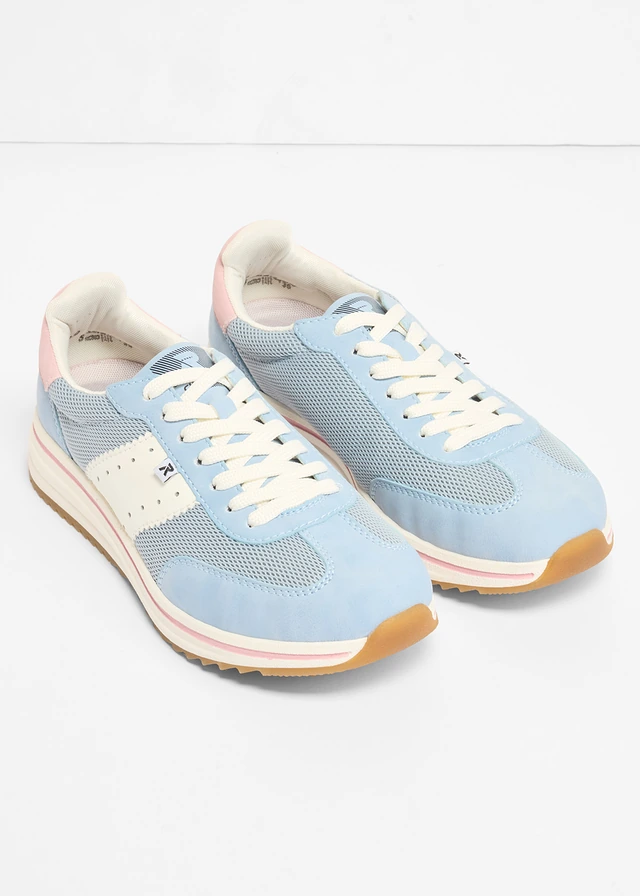 Sneakers van Rieker met een padded binnenzool, Kleur: lichtblauw