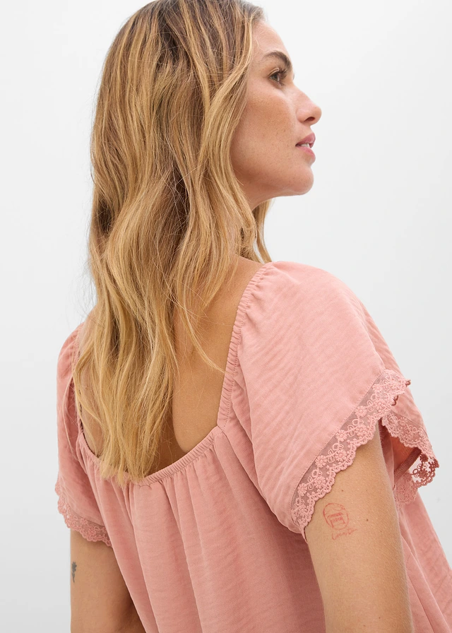 Blouse van lichte crêpe • poederbruin • product-page.page-title-suffix
