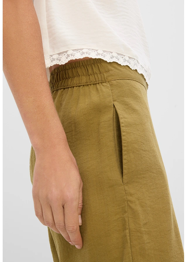Palazzo broek van viscose mix • natuurgroen • product-page.page-title-suffix