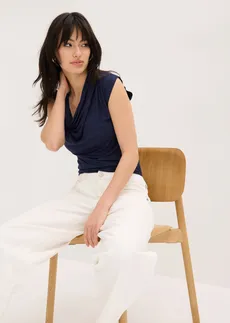 Shirt van viscose-mix • donkerblauw • bonprix online shop