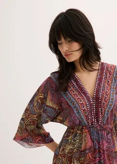 Maxi jurk • pink-lichtblauw gedessineerd • bonprix online shop