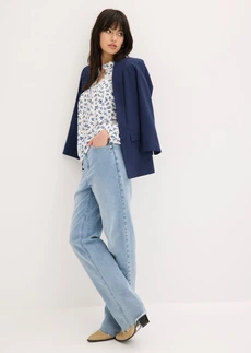 Longsleeve in een viscosemix • wolwit-blauw • bonprix online shop