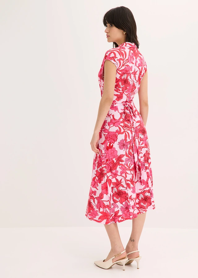 Jersey jurk in een zachte viscosemix • pink gebloemd • product-page.page-title-suffix