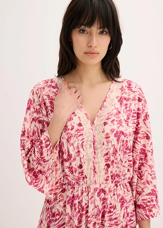 Dzsörzé ruha csipkével • pink/mintás • bonprix áruház