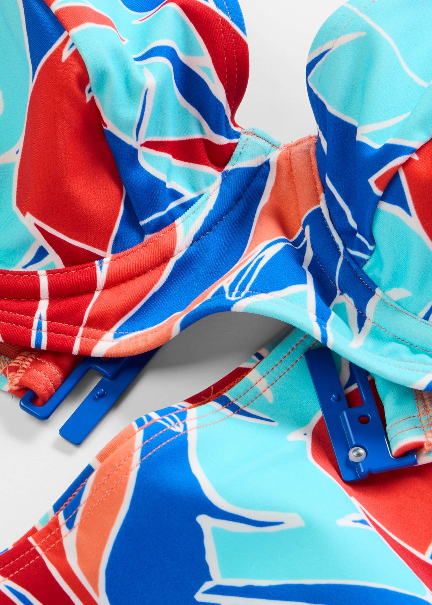 Bikini minimizer (2 części) na szerokich ramiączkach • niebieski w kwiaty • sklep bonprix