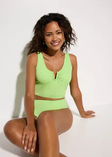 Costum de baie cu bustieră (set/2 piese) • verde-țelină • magazin bonprix