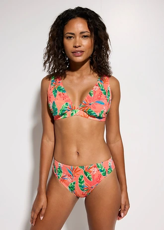 Trojuholníkové bikiny (2-dielne) • koralová kvetovaná potlačená • obchod bonprix