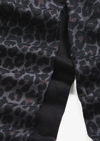 Lot de 2 cyclistes anti-frottement 70 den • gris foncé-noir léopard + noir • Boutique bonprix
