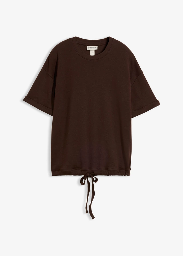 T-shirt 100% coton, Couleur: marron foncé