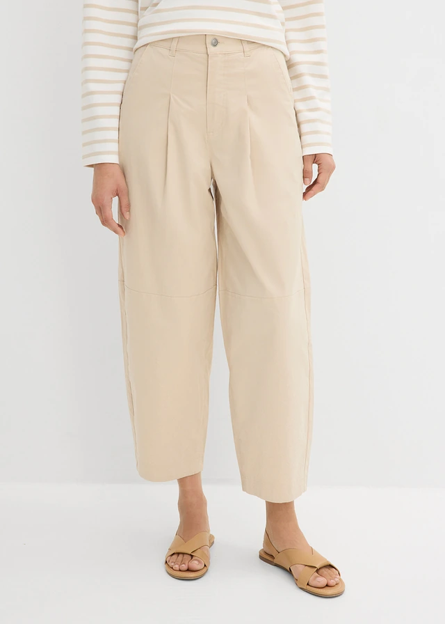 Lichte culotte van twill in ballonlook • lichtsand • product-page.page-title-suffix