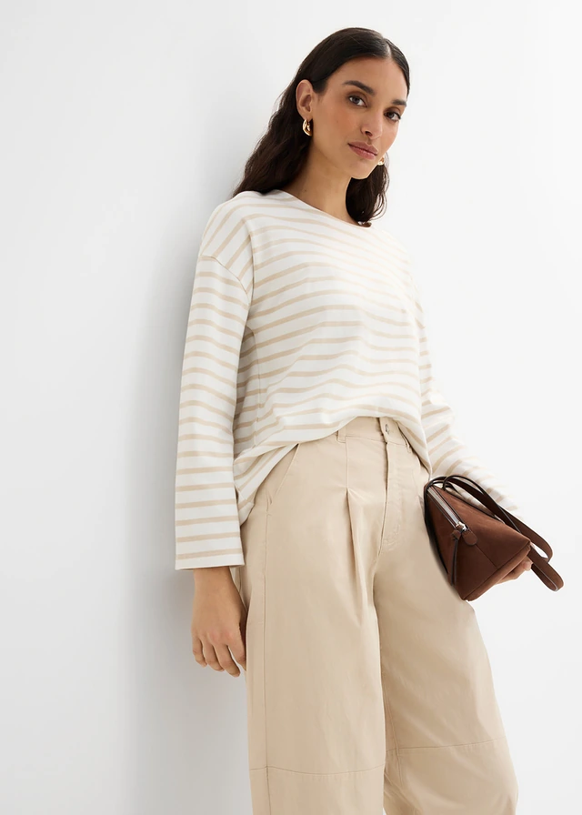 Lichte culotte van twill in ballonlook • lichtsand • product-page.page-title-suffix