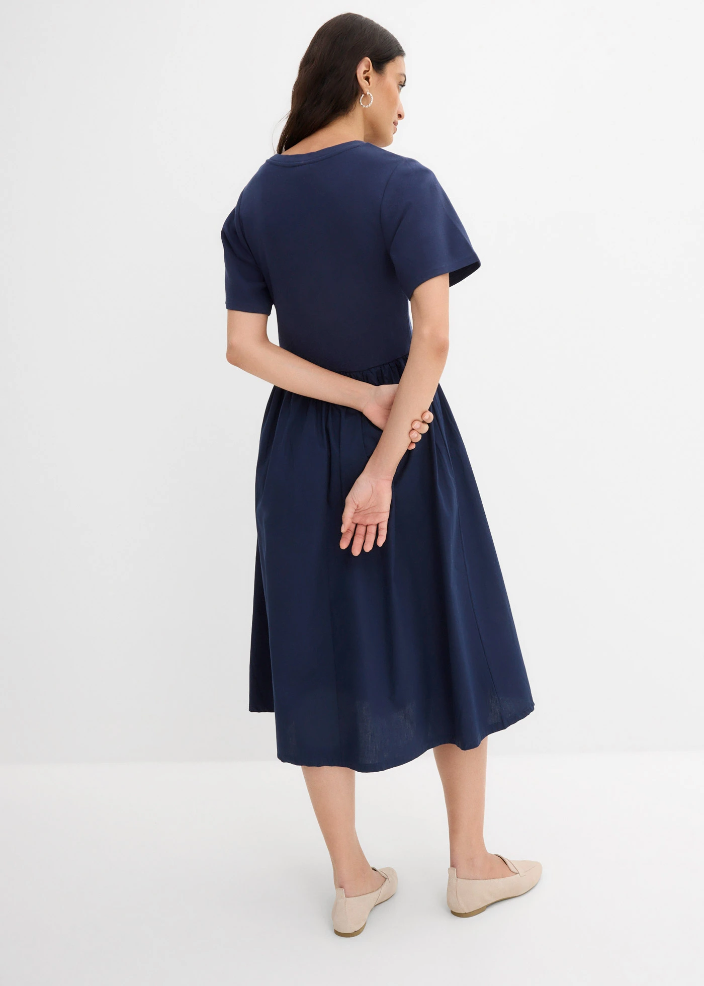 Rochie midi din bumbac 100% • bleumarin • magazin bonprix