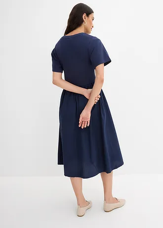 Rochie midi din bumbac 100% • bleumarin • magazin bonprix