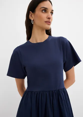 Robe midi 100% coton • bleu foncé • Boutique bonprix