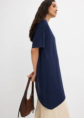 Shirt in een zachte modalmix • donkerblauw • bonprix online shop