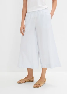 Jupe-culotte en seersucker, Couleur: bleu poudré-blanc rayé