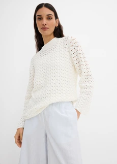 Wijde culotte van seersucker • poederblauw-wit verticaal gestreept • bonprix online shop