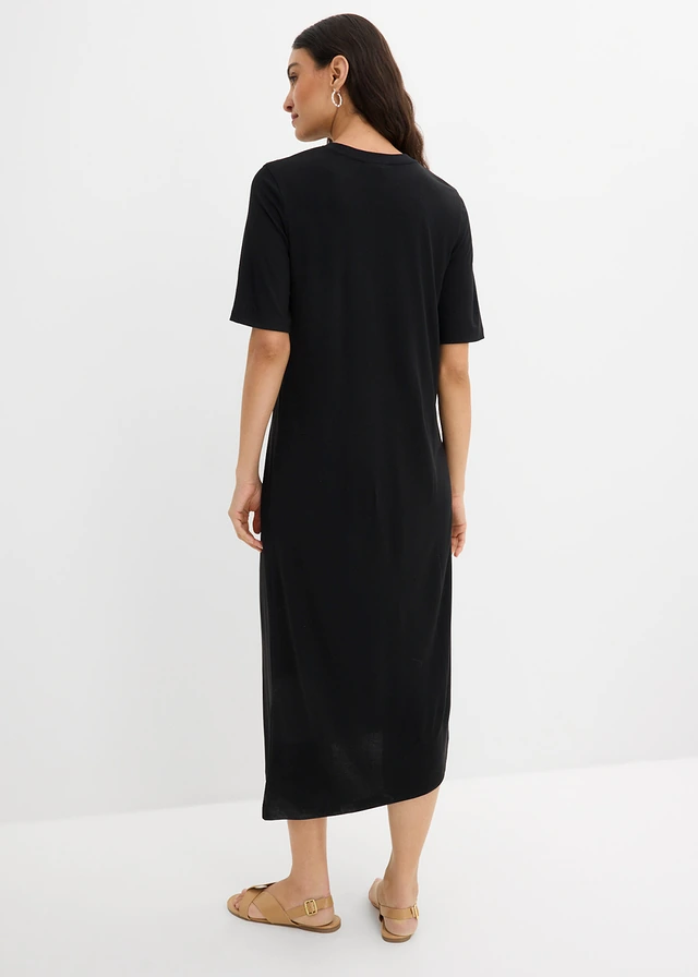 Shirtjurk met asymmetrische onderrand van modalmix • zwart • product-page.page-title-suffix