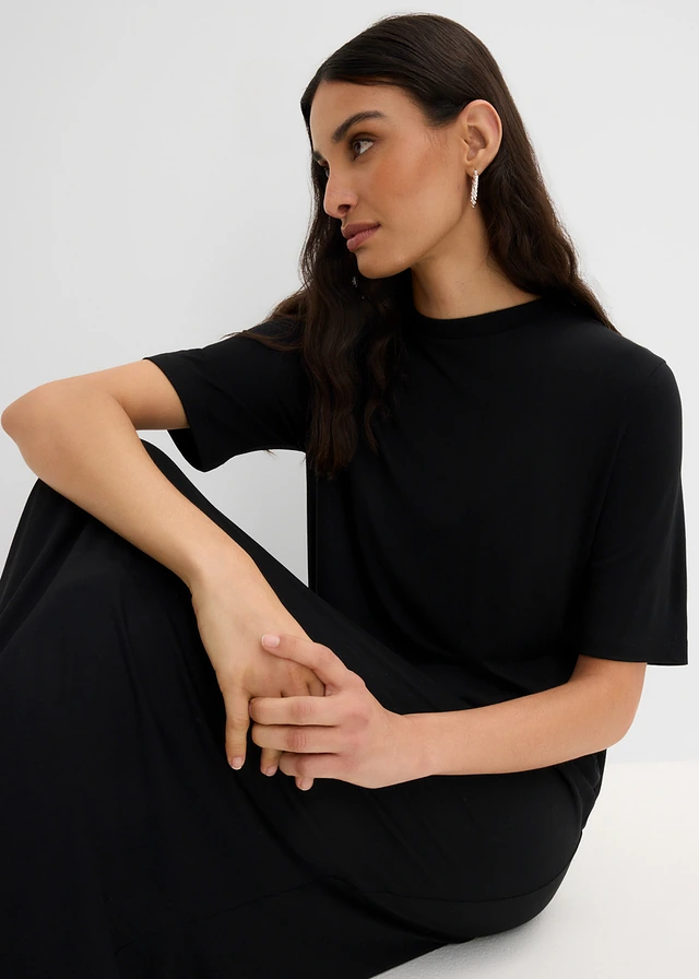 Shirtjurk met asymmetrische onderrand van modalmix • zwart • product-page.page-title-suffix