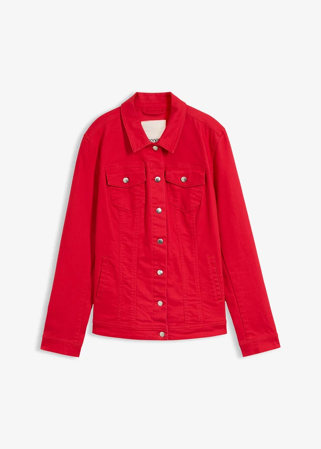 Veste en jean, Couleur: rouge