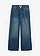 Wide leg jeans met high waist, cropped, Kleur: blauw denim used